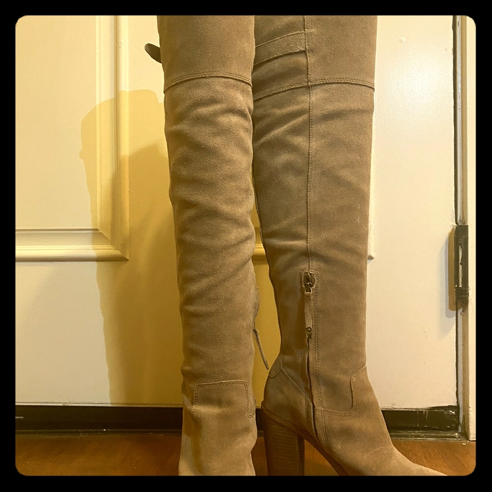 Dolce Vita Okana chunky heel suede boots